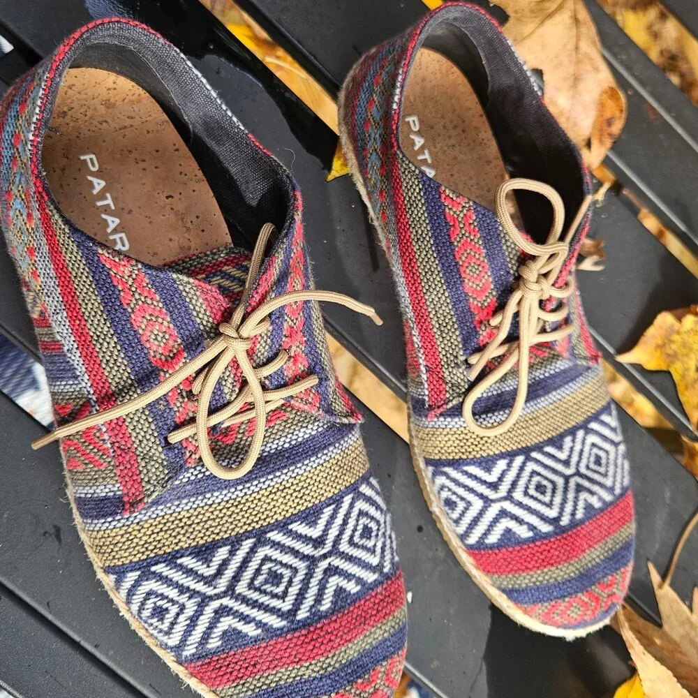 Patara Mai Nomad Aztec woven cork men’s shoe, size 8, multi colored. - Picture 6 of 6